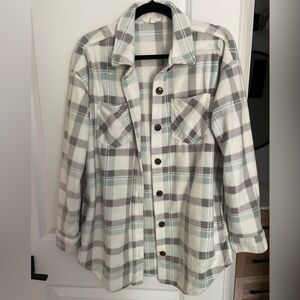 Plaid Fleece  Shacket